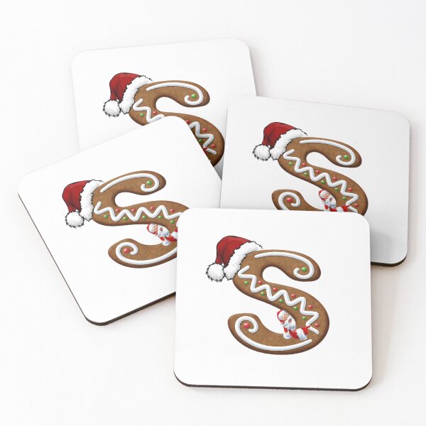Item preview, Santa Gingerbread Letter S Christmas Cookie Alphabet Design designed and sold by Pandastore14.