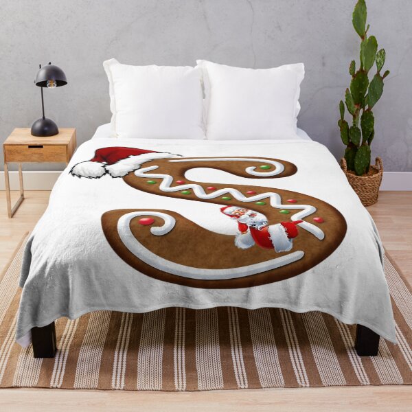Item preview, Santa Gingerbread Letter S Christmas Cookie Alphabet Design designed and sold by Pandastore14.