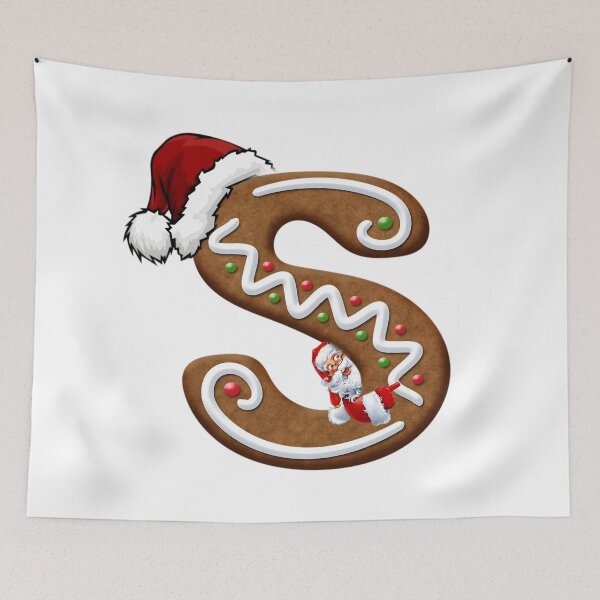 Item preview, Santa Gingerbread Letter S Christmas Cookie Alphabet Design designed and sold by Pandastore14.