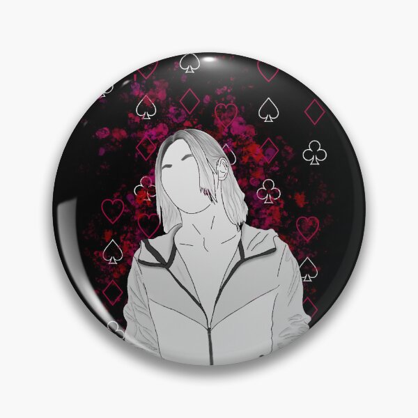Item preview, Chishiya Alice in Borderland raining cards signs splatter black and white designed and sold by Lemonshaaark.