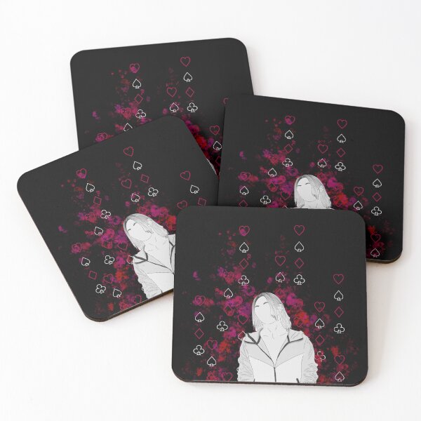 Item preview, Chishiya Alice in Borderland raining cards signs splatter black and white designed and sold by Lemonshaaark.