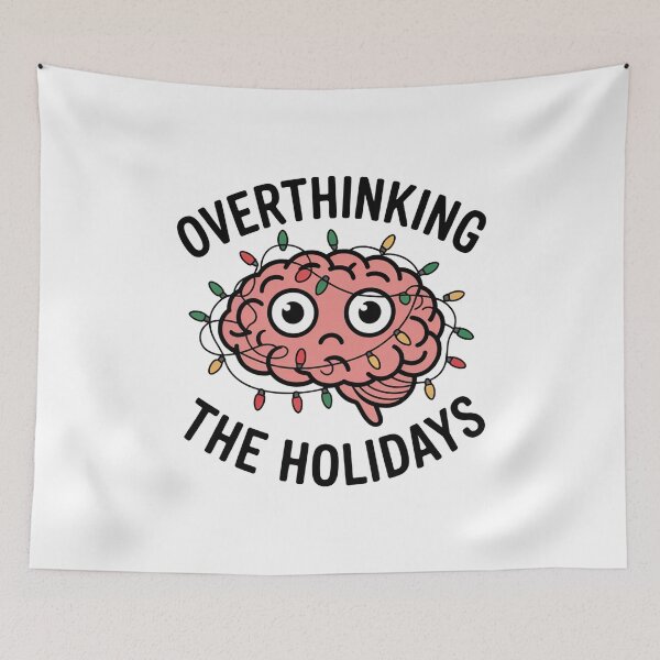 Item preview, Overthinking the Holidays Brain Design designed and sold by MonkiFlipp.