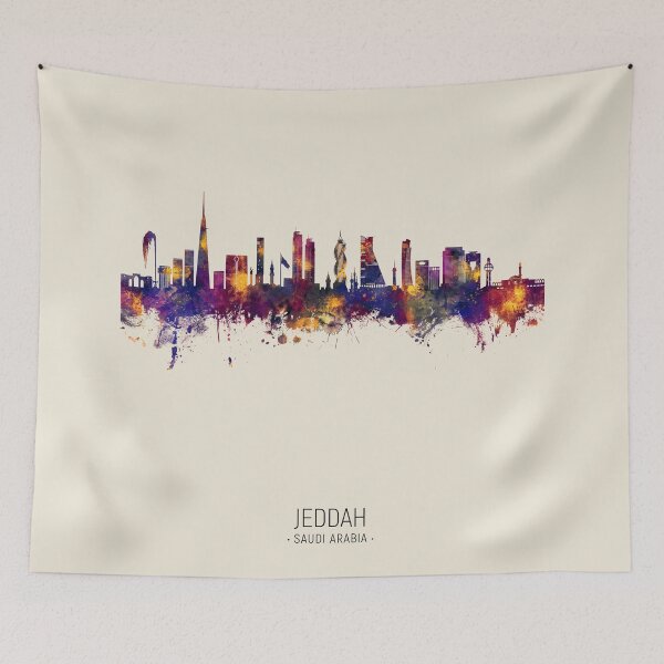 Artikelvorschau, Skyline von Jeddah, Saudi-Arabien entworfen und verkauft von ArtPrints.