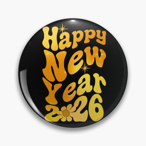 Item preview, HAPPY NEW YEAR 2026 – Groovy Cool Positive New Year Design - 70's designed and sold by Sun Sand & Sea Art.