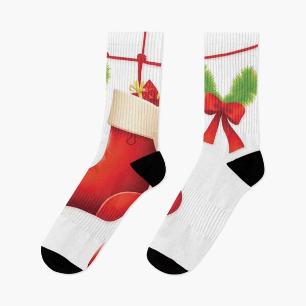 Item preview, A pair of red Christmas stockings designed and sold by AnuNP.