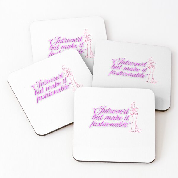Item preview, Introvert But Make It Fashionable pink Quote designed and sold by SloganSauce.
