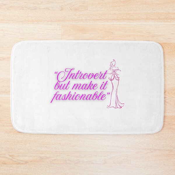 Item preview, Introvert But Make It Fashionable pink Quote designed and sold by SloganSauce.