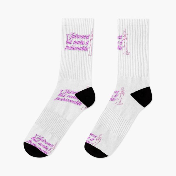 Item preview, Introvert But Make It Fashionable pink Quote designed and sold by SloganSauce.