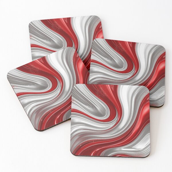 Item preview, Red and Silver Fluid Swirl designed and sold by Harmonic_Layers.