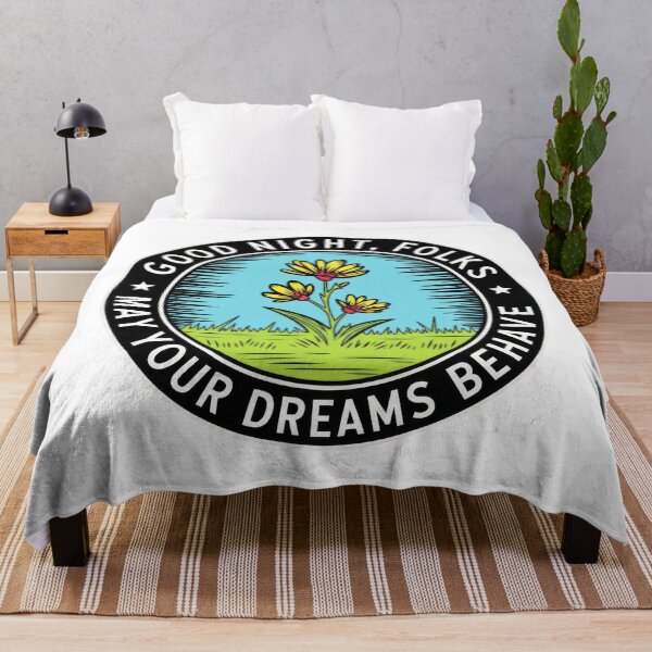 Item preview, Good Night Folks – May Your Dreams Behave Quote designed and sold by TextMood.