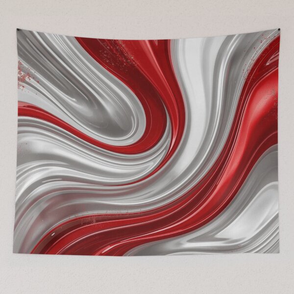 Item preview, Red and Silver Fluid Swirl designed and sold by Harmonic_Layers.