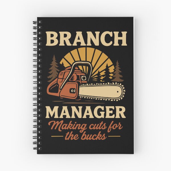 Item preview, Branch Manager Funny Chainsaw Pun Design designed and sold by Victor Shadehorn.