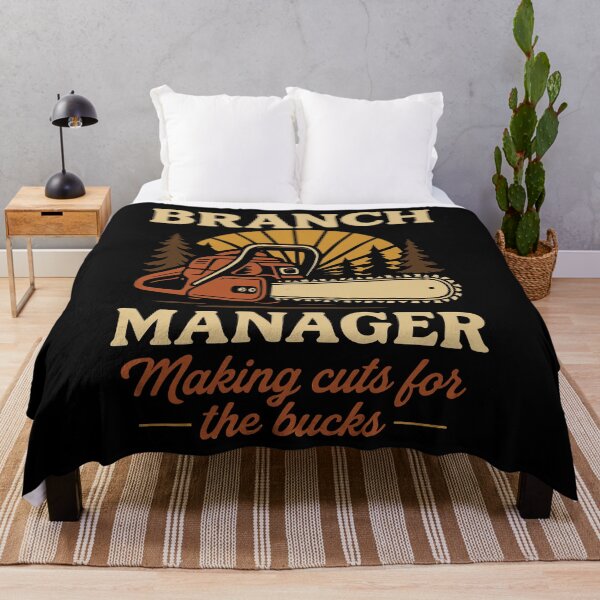 Item preview, Branch Manager Funny Chainsaw Pun Design designed and sold by Victor Shadehorn.