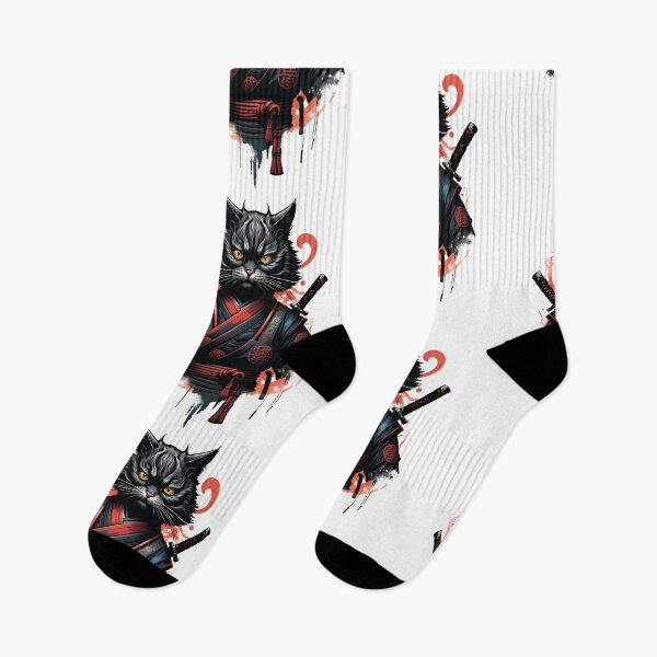 Aperçu de l'œuvre Art japonais de chats ninjas samouraïs et chats de l'ombre guerriers vintage créée et vendue par ARTES-T-INO.