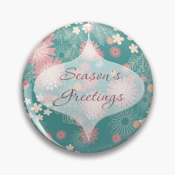 Item preview, Season's Greetings floral pattern designed and sold by KateKeoganDesign.