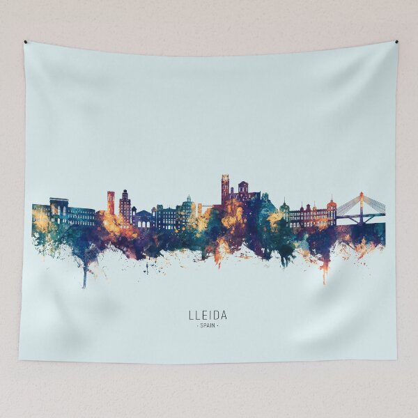 Item preview, Lleida Spain Skyline designed and sold by ArtPrints.
