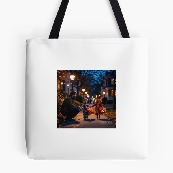 Item preview, Dad With Kids TrickOrTreating on Halloween designed and sold by WhimsyByPaul.redbubble.com.