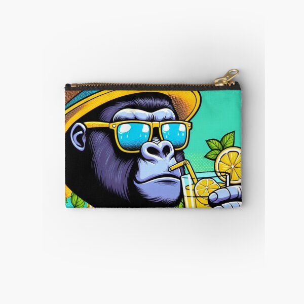 Item preview, Cute gorilla drinking lemonade  designed and sold by Dogandesighn.