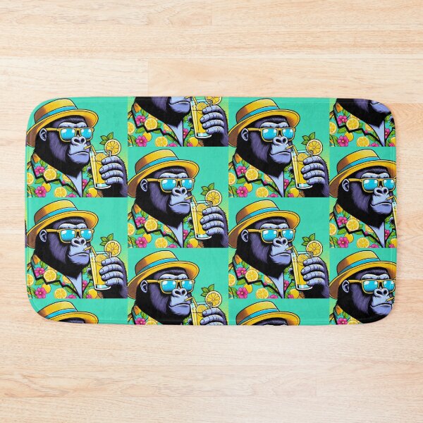 Item preview, Cute gorilla drinking lemonade  designed and sold by Dogandesighn.