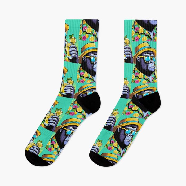 Item preview, Cute gorilla drinking lemonade  designed and sold by Dogandesighn.