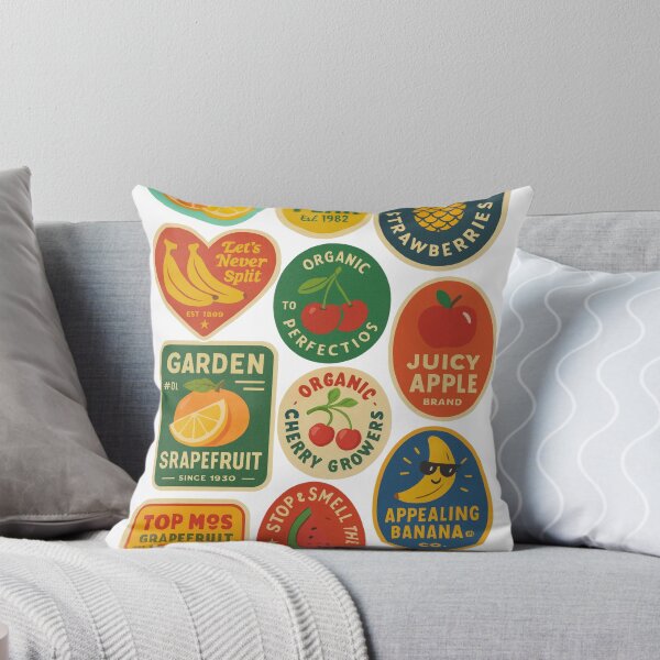 Item preview, Vintage Fruit Label Sticker Pack – Retro Produce Stickers designed and sold by FilipaAndrez.