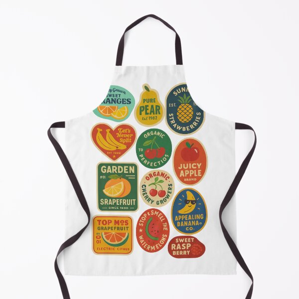 Item preview, Vintage Fruit Label Sticker Pack – Retro Produce Stickers designed and sold by FilipaAndrez.