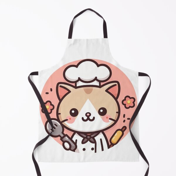 Item preview, Kawaii chef cat cooking and baking designed and sold by BigBlueArt.