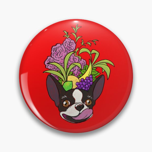 Artikelvorschau, Boston Terrier Cutie Fruity Hut entworfen und verkauft von The Royal Smunch.