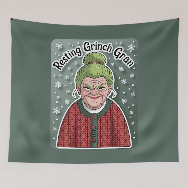 Item preview, Resting Grinch Gran • Grouchy Grandma Xmas designed and sold by Blok45.