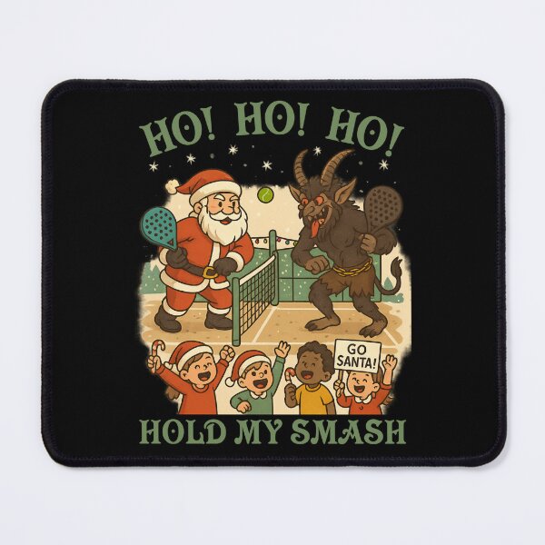 Item preview, Santa vs Krampus Padel Showdown – Funny Christmas Sports designed and sold by SidTastic .