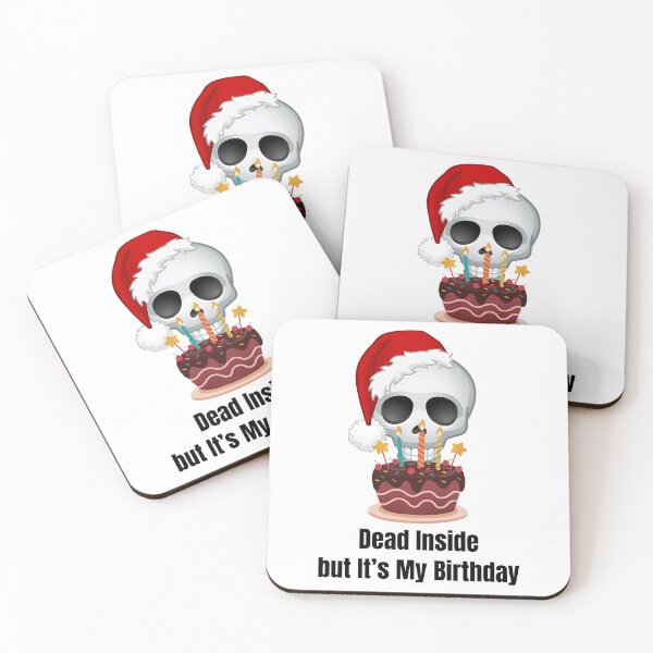 Item preview, Goth Christmas Birthday Skull – Dark Holiday Cake Illustration designed and sold by luckyhue.