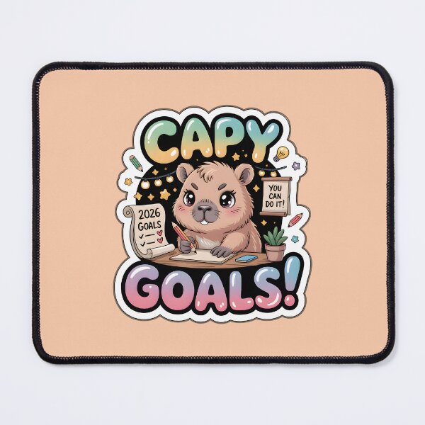 Item preview, Happy New Year Capybara Goals Checklist - New Year Resolution Sticker designed and sold by Nuist25.