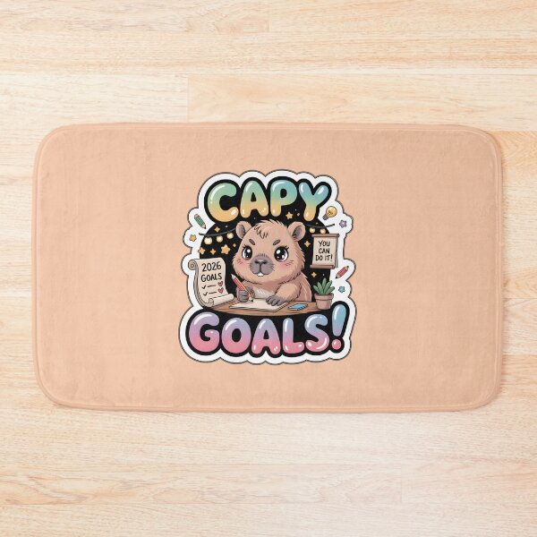 Item preview, Happy New Year Capybara Goals Checklist - New Year Resolution Sticker designed and sold by Nuist25.