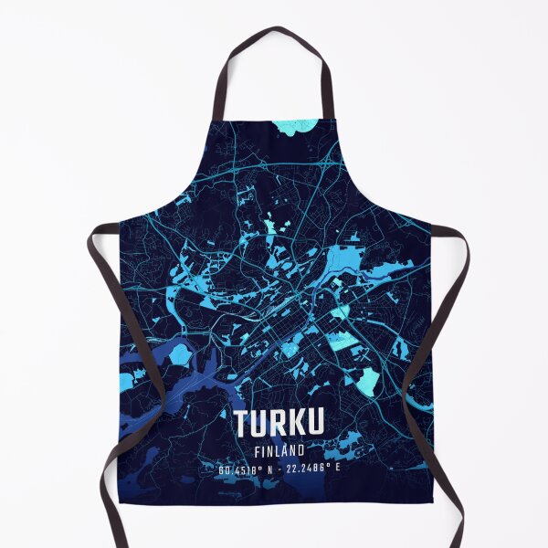 Item preview, Turku Midnight City Map designed and sold by HomeLivingCo.