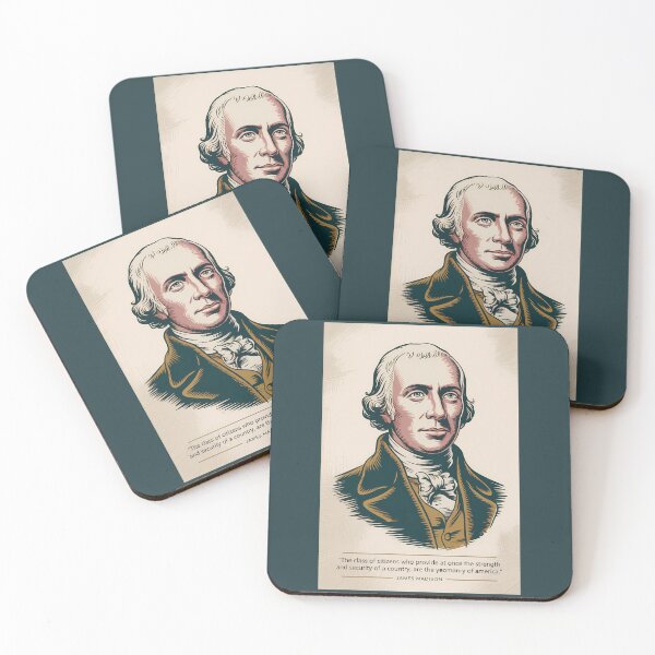 Item preview, James Madison Quote American President Illustration Vintage designed and sold by KrisSidDesigns.