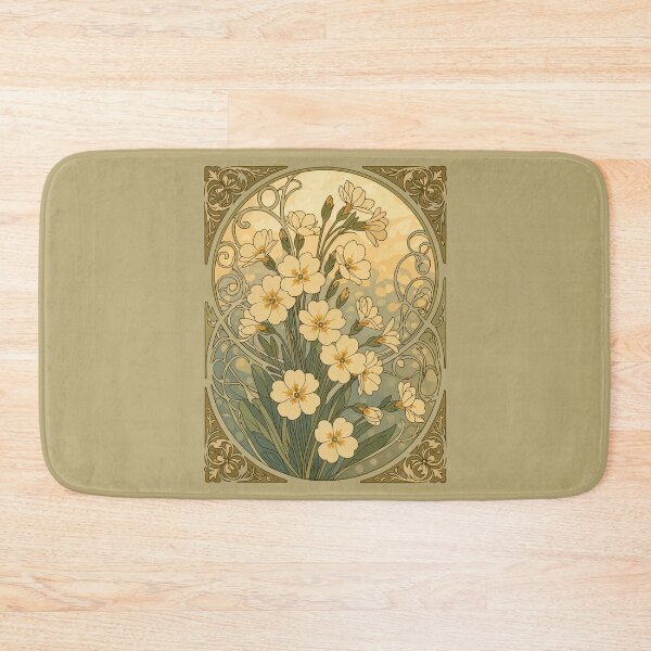 Item preview, Primroses February Birthday Flowers Art Nouveau Style designed and sold by taiche.