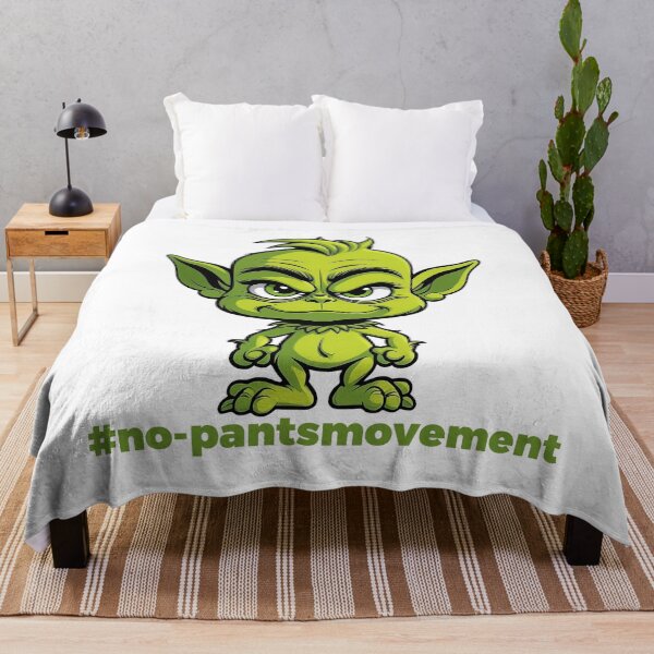 Artikelvorschau, „Keine Hosen“-Bewegung – Lustiges Meme-Design mit grüner Kreatur entworfen und verkauft von JaaGo PopLab.