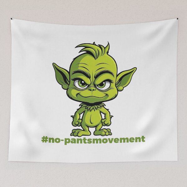 Item preview, No Pants Movement – Funny Green Creature Meme Design designed and sold by JaaGo PopLab.
