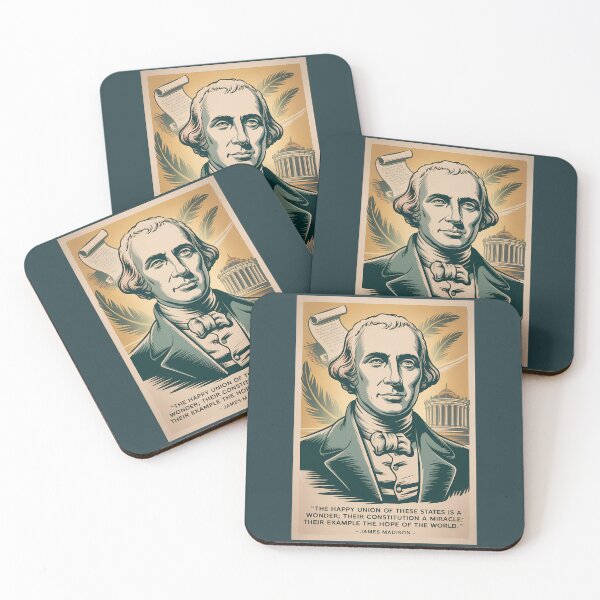 Item preview, James Madison Fourth President Illustration Vintage designed and sold by KrisSidDesigns.