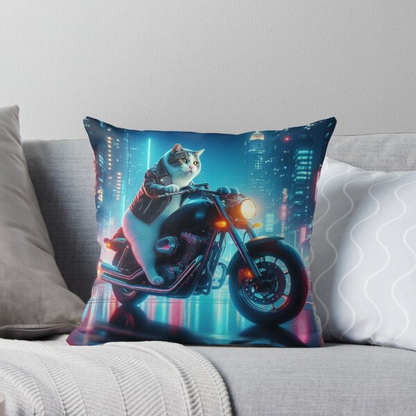 Item preview, cute cat motorcycle riding designed and sold by Dogandesighn.