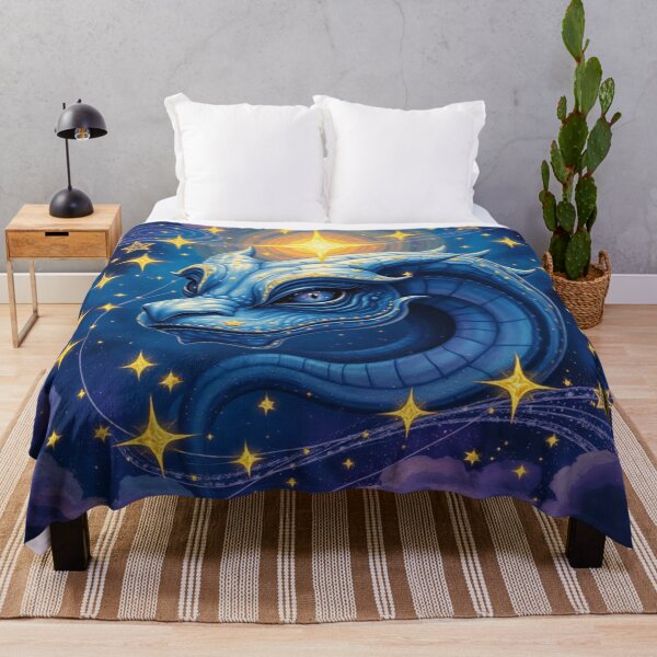 Item preview, Cosmic Dragon Spirit – Blue Flame & Celestial Power in a mystical dance of light & fantasy designed and sold by FotoworldEdel.
