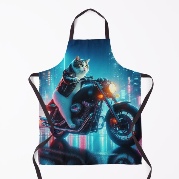 Item preview, cute cat motorcycle riding designed and sold by Dogandesighn.
