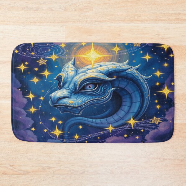Item preview, Cosmic Dragon Spirit – Blue Flame & Celestial Power in a mystical dance of light & fantasy designed and sold by FotoworldEdel.
