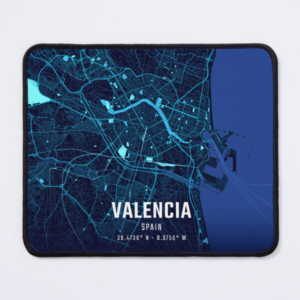 Item preview, Valencia Midnight City Map designed and sold by HomeLivingCo.