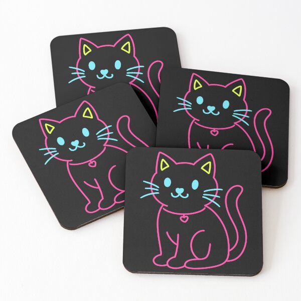 Item preview, Neon Cat Minimalist Line Art designed and sold by Kewessthetic.