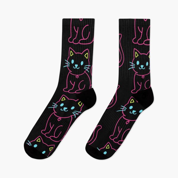 Item preview, Neon Cat Minimalist Line Art designed and sold by Kewessthetic.