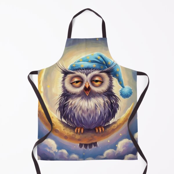 Item preview, Sleepy Cute Owl on Moon – Adorable Bedtime Nursery Art Illustration designed and sold by Pixel Pout.