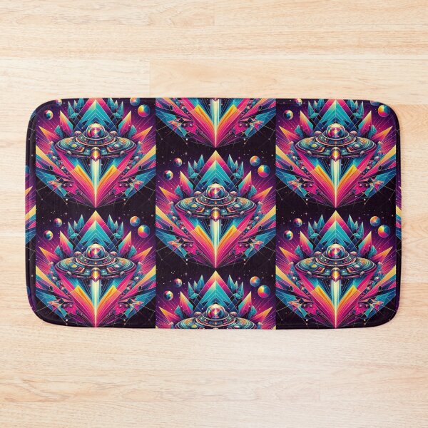 Item preview, Colorful geometric decorative mystic fantastic spaceship  designed and sold by Dogandesighn.