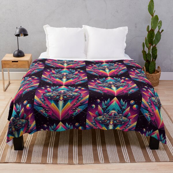 Item preview, Colorful geometric decorative mystic fantastic spaceship designed and sold by Dogandesighn.