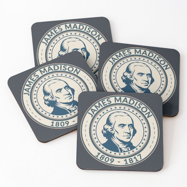 Item preview, James Madison US President Illustration Badge designed and sold by KrisSidDesigns.